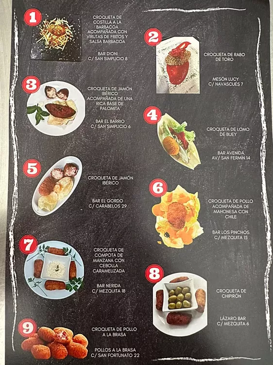 ruta de la croqueta en san fermin