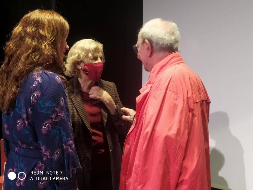 Victor con Monica y la ALcaldesa