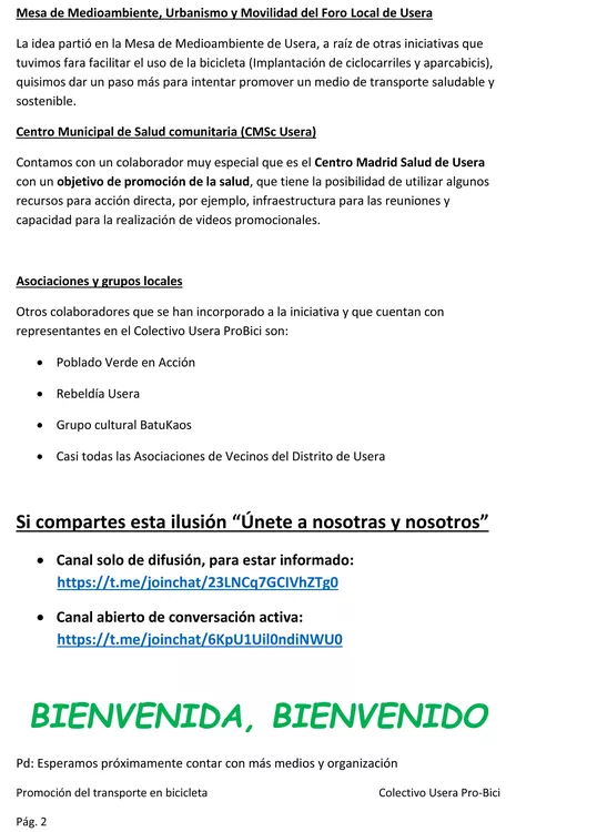 Presentación del Colectivo Usera ProBici V0-3-2