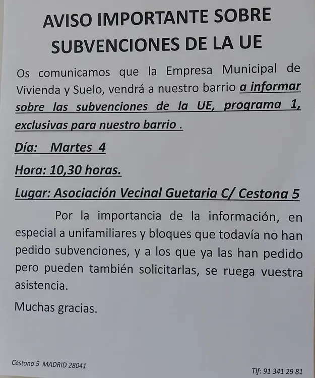 Suvenciones Poblado (2)