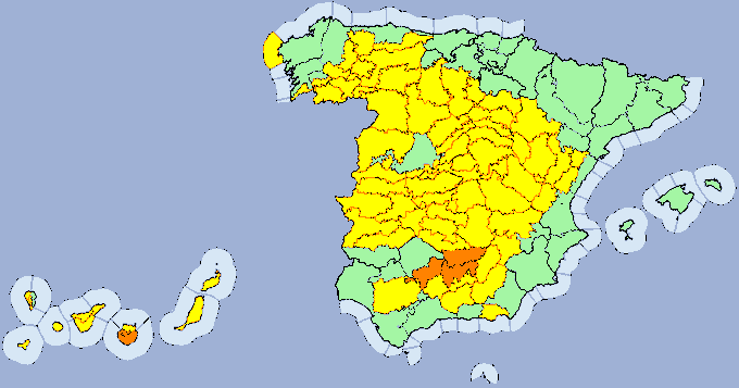 avisos calor y tormentas Aemet