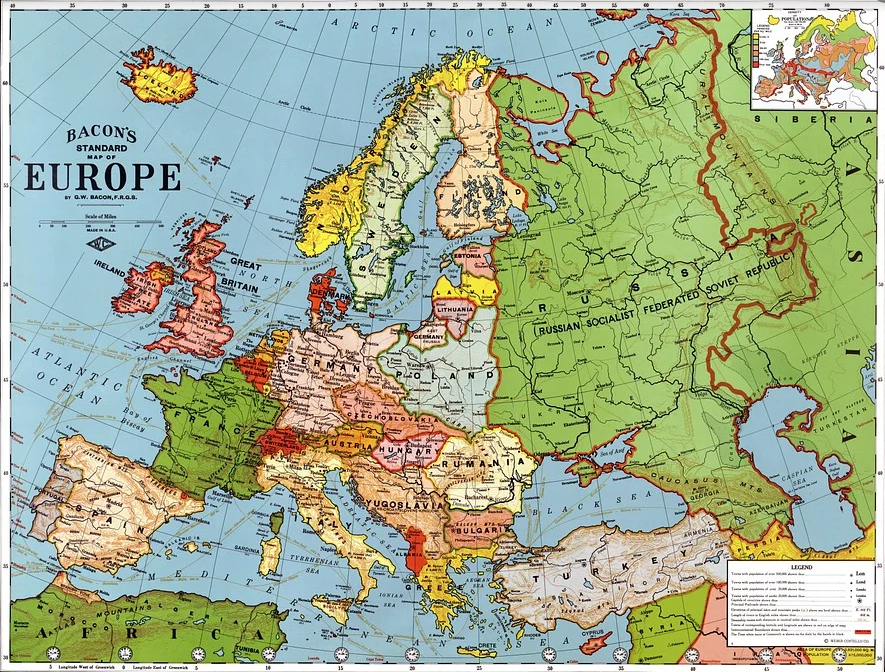 Europa mapa Rusia Imagen Pixbvay