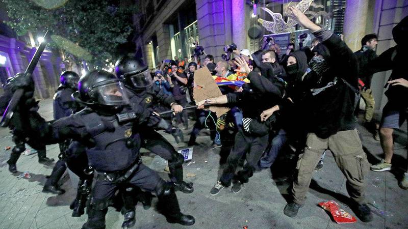 cataluña manifestantes