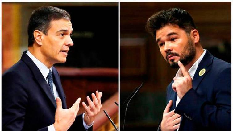 Sánchez y Rufián, por EFE